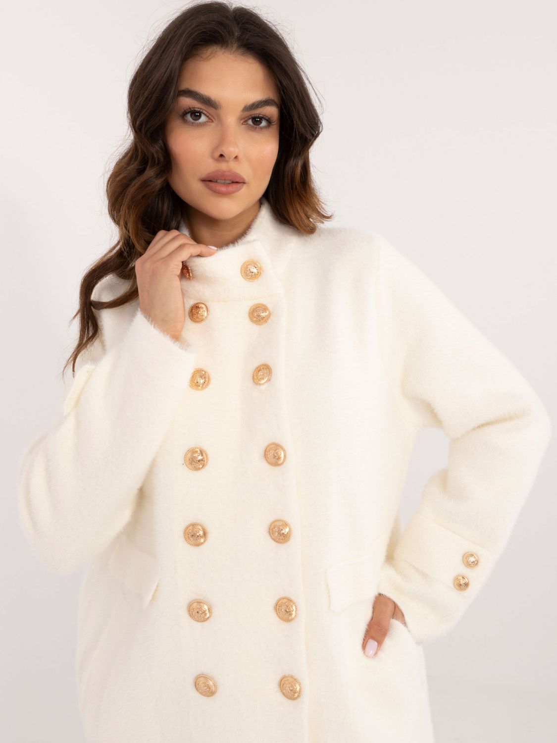 Eleganter ecru Mantel