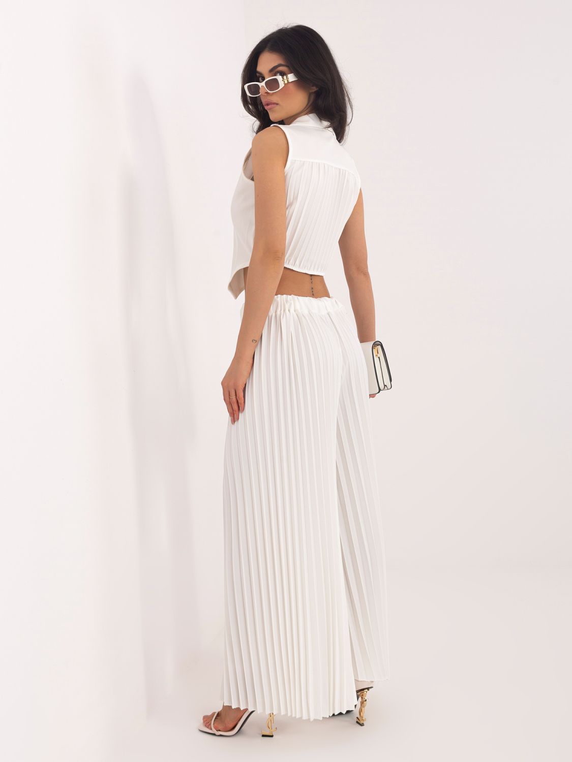 Elegantes Set in Ecru – Weste und Hose