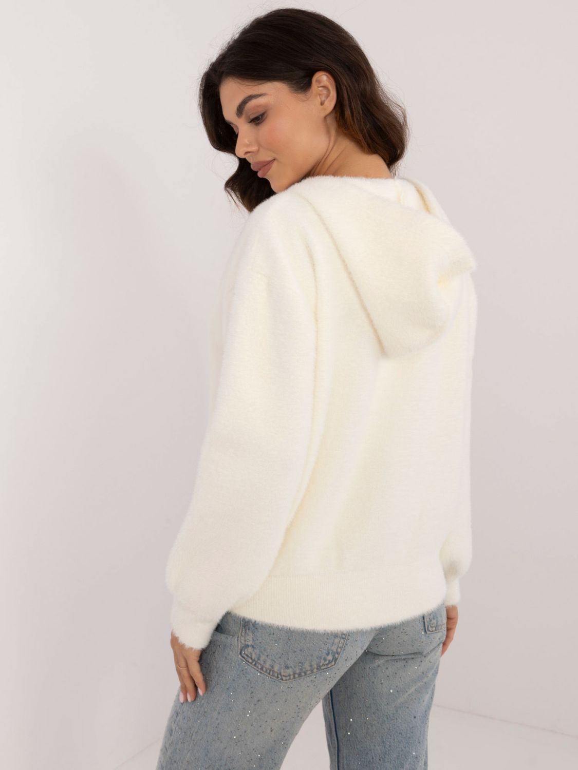 Elegante Winterjacke in Ecru