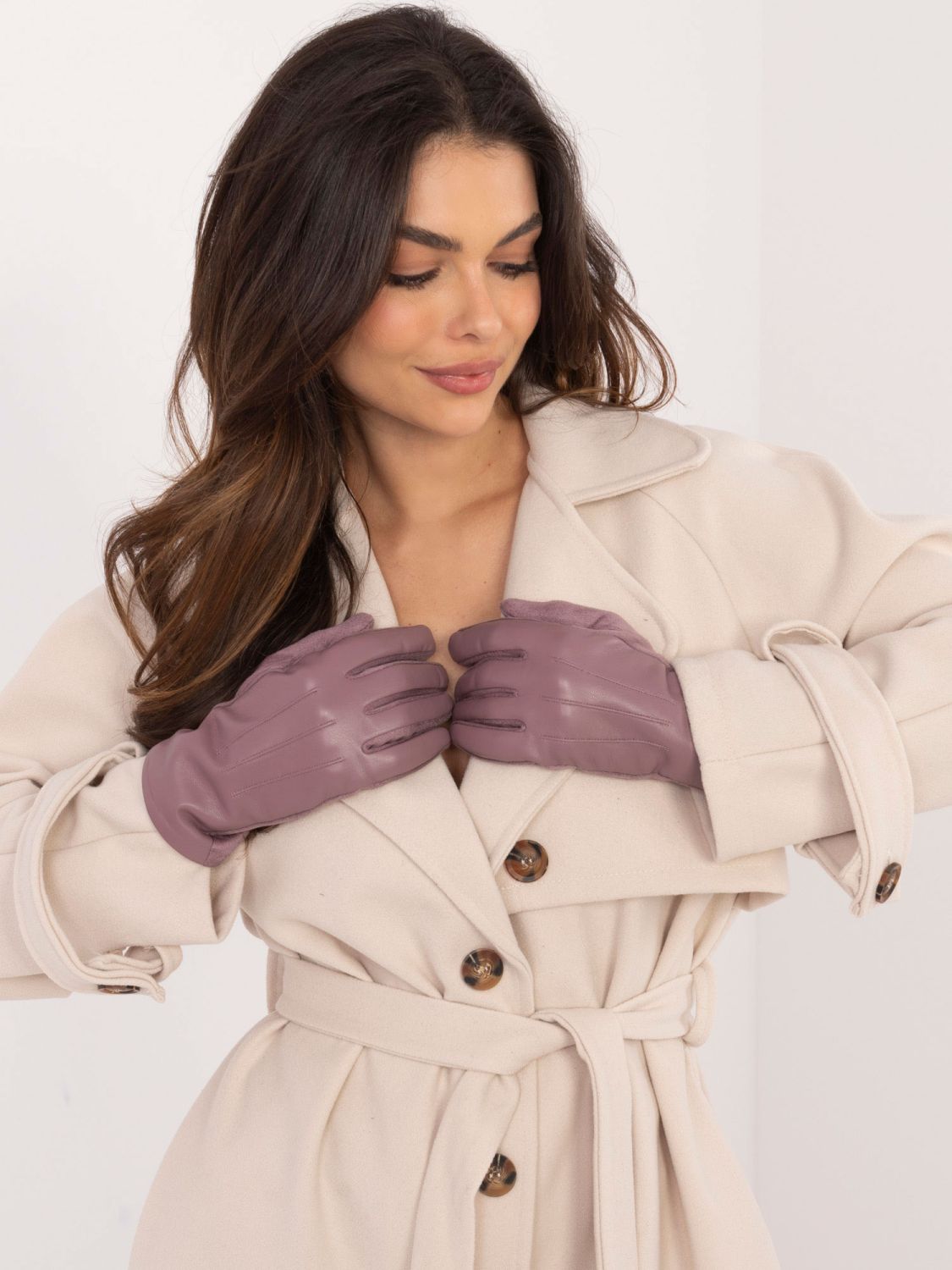 Lila Handschuhe mit warmer Fütterung