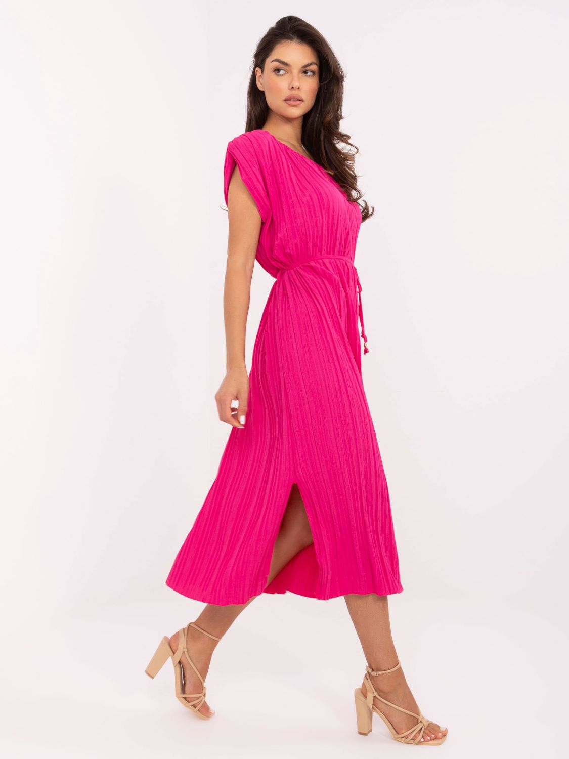 Elegantes Midi-Kleid in Rosa