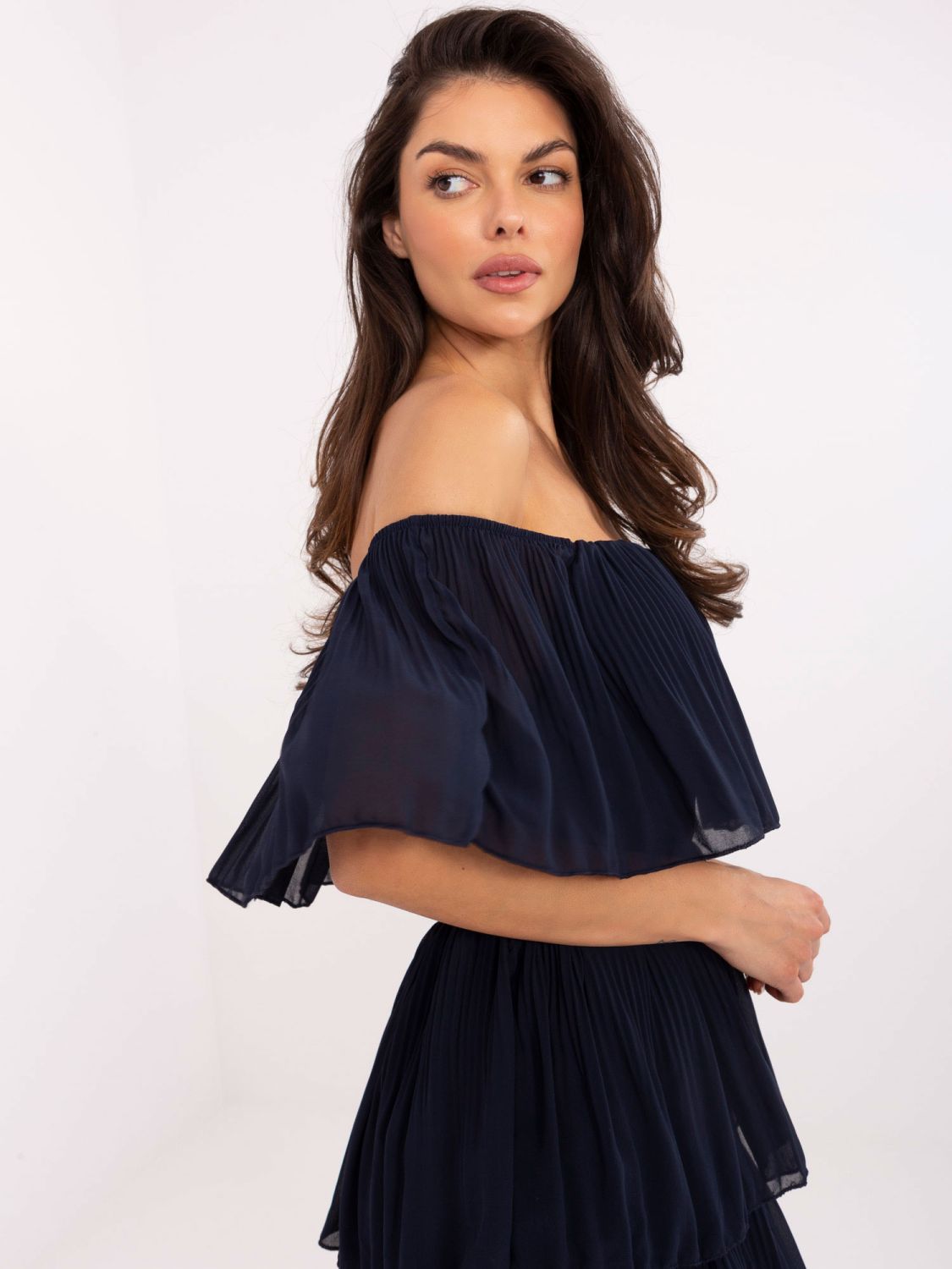 Elegantes ausgestelltes Kleid in Blau