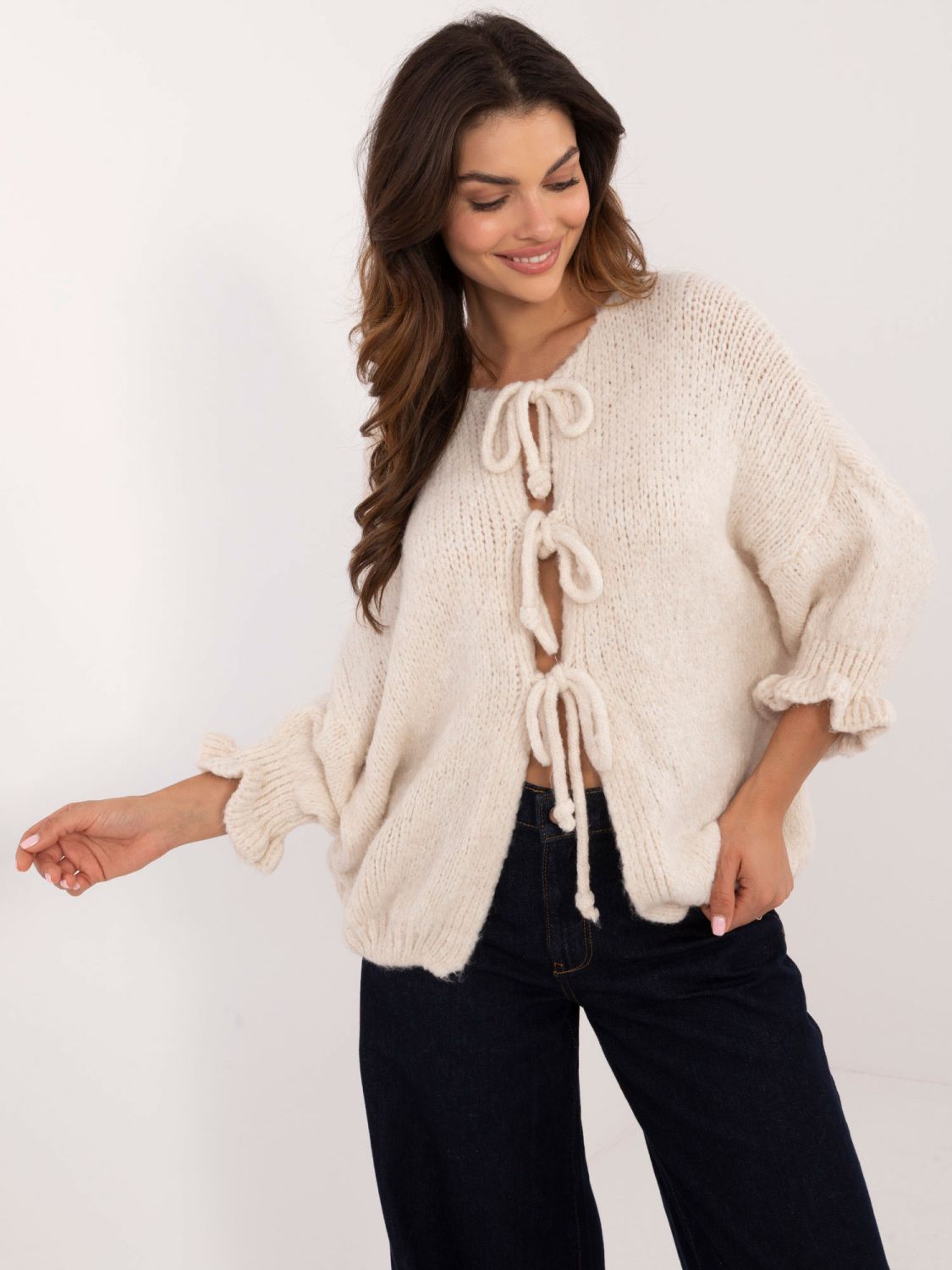 Stylischer Pullover in hellem Beige