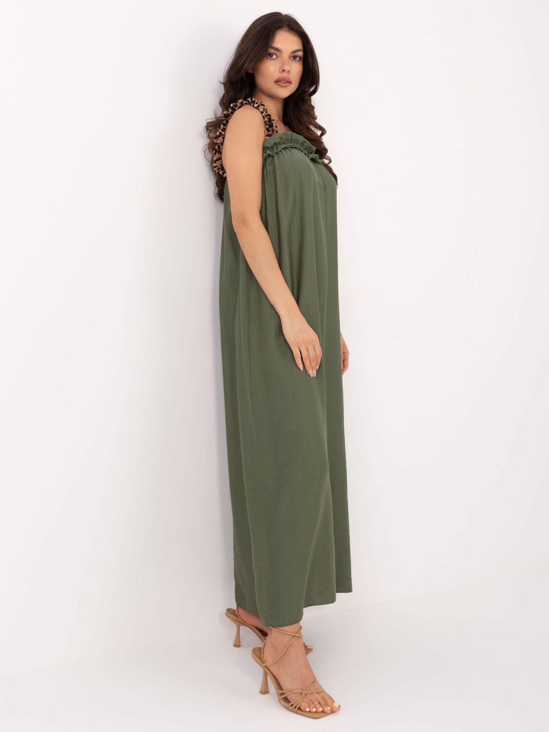 Maxikleid in Khaki