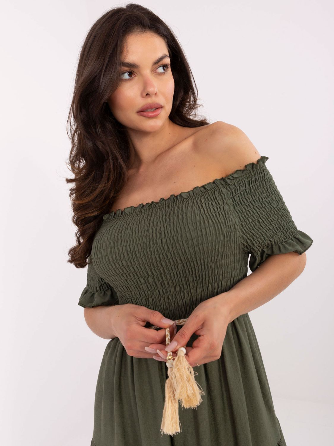 Elegantes Midi-Kleid mit Volants