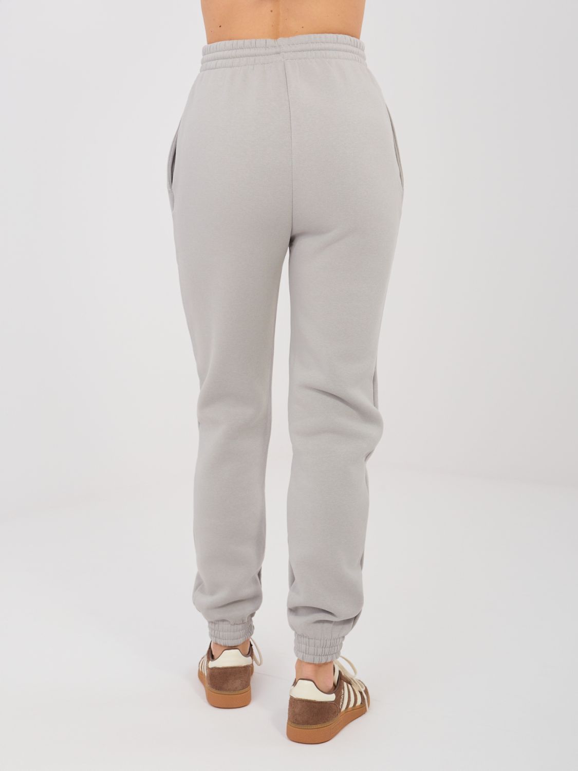 Damen Jogginghose mit Kordelzug, grau