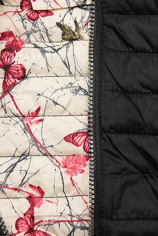 Steppjacke mit Kapuze schwarz