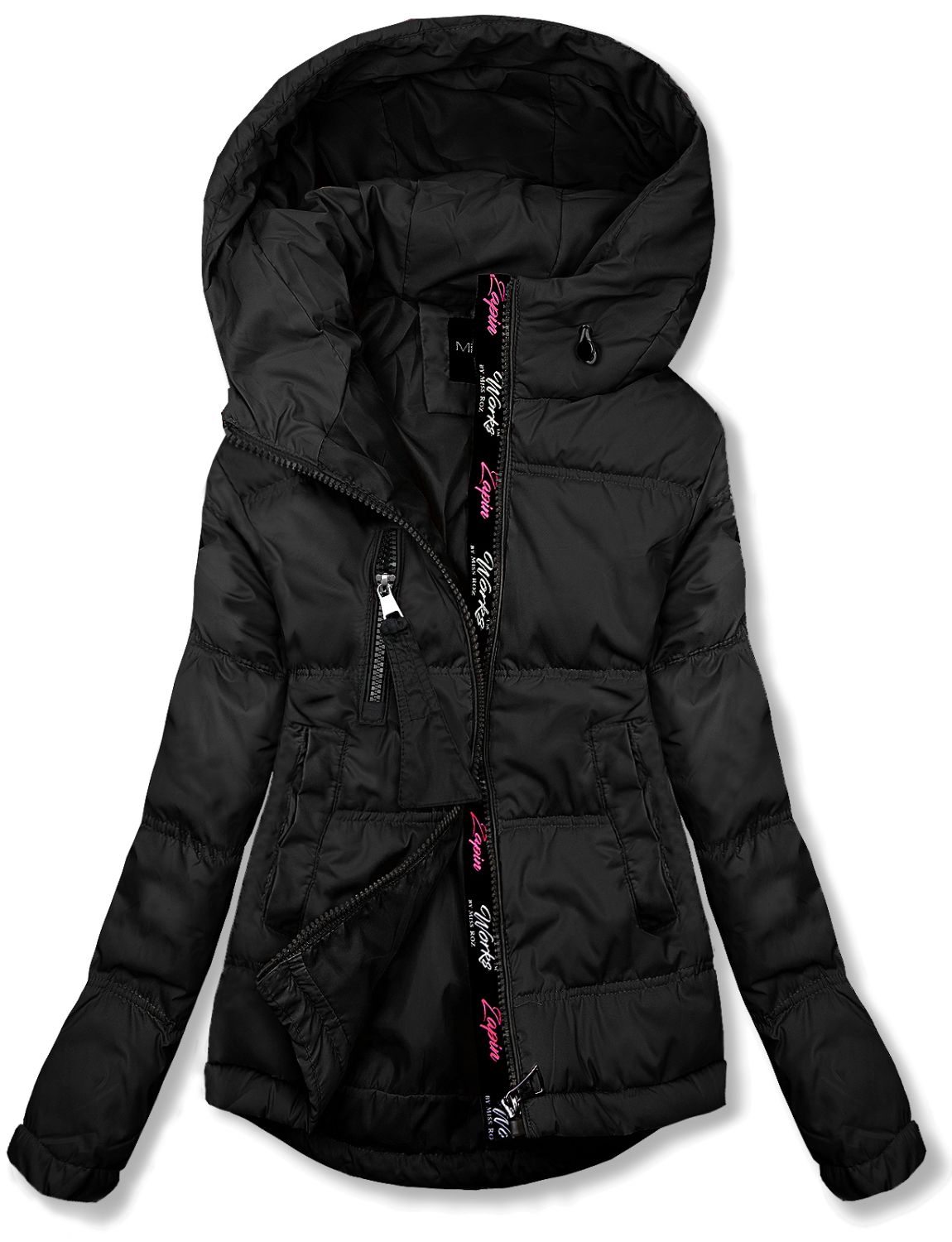 Kurzjacke im lässigen Fit Schwarz