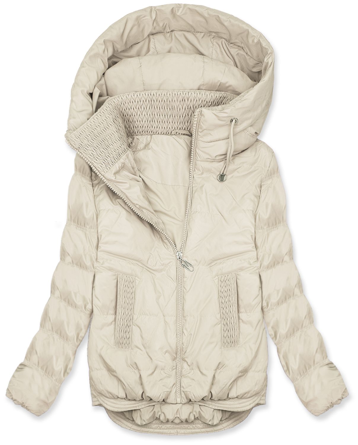 Gesteppte Damen-Frühlingsjacke Ecru