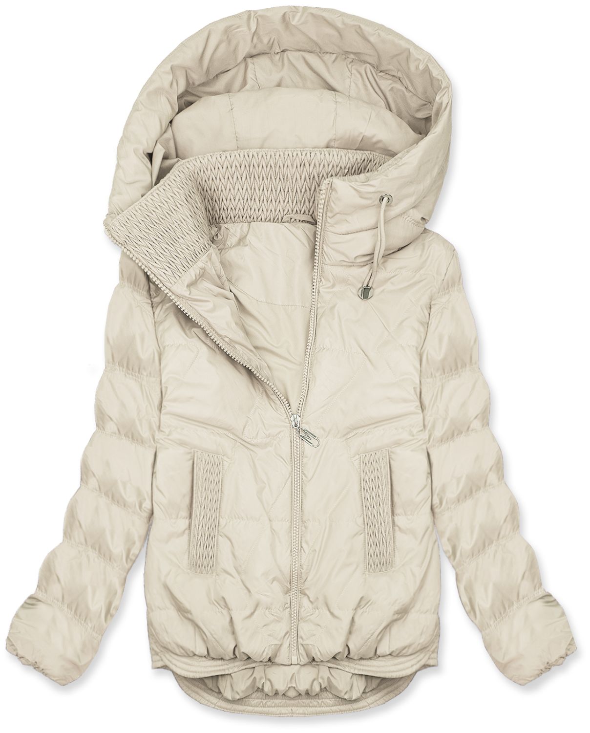 Gesteppte Damen-Frühlingsjacke Ecru