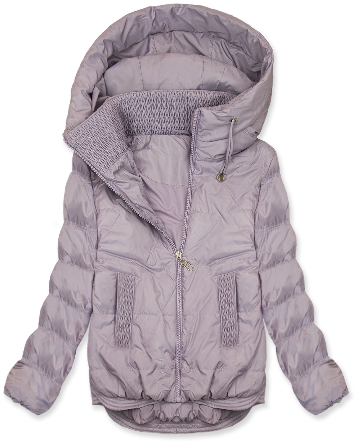 Gesteppte Damen-Frühlingsjacke Lila