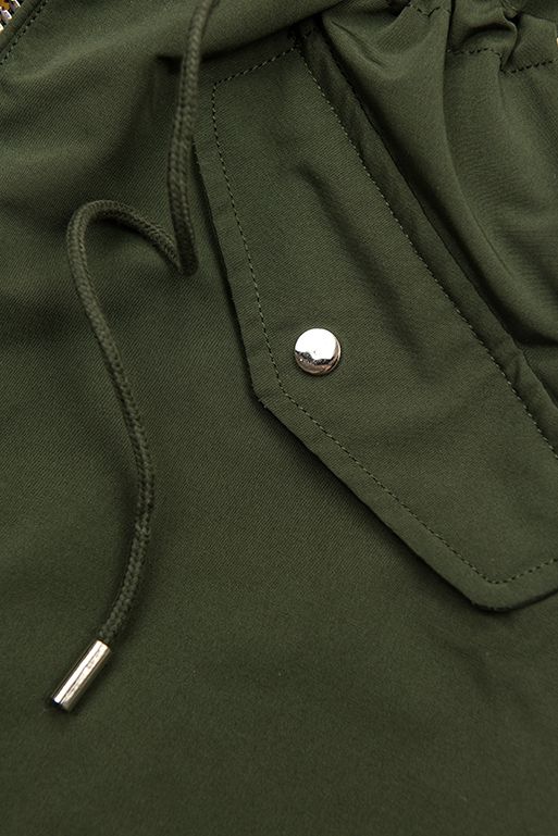 Wendejacke mit Kapuze khaki/gelb