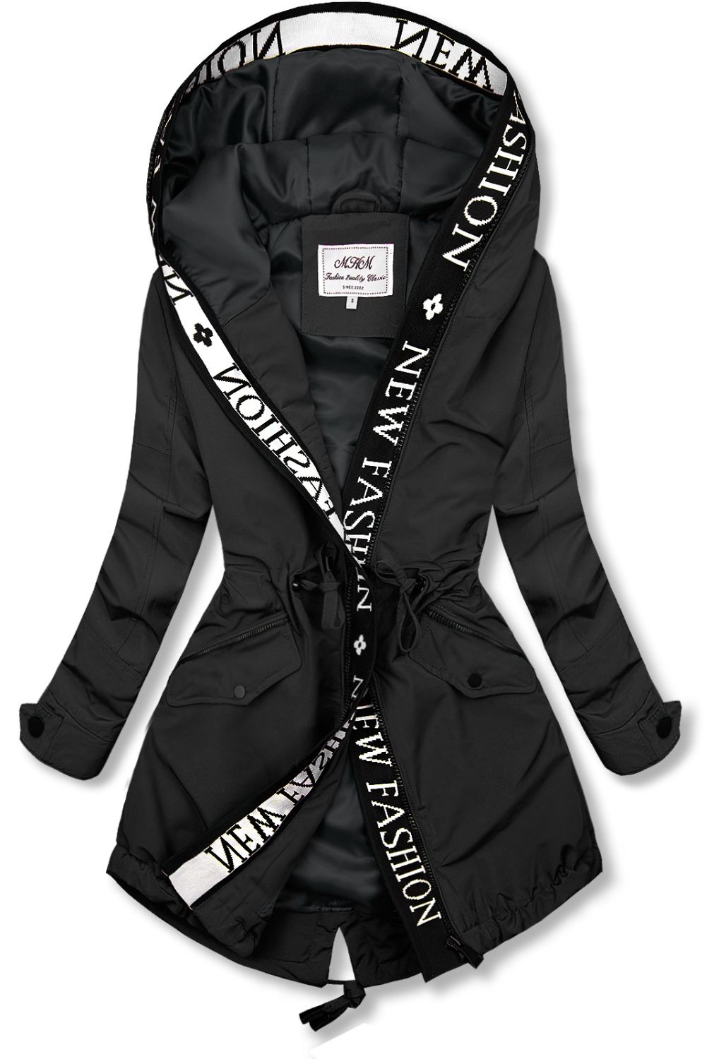 Parkajacke mit Kapuze FASHION Schwarz