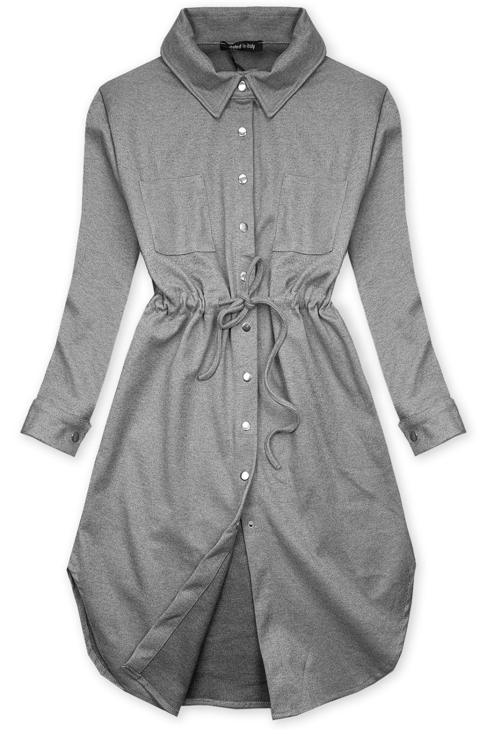 Warmes Hemdkleid Grau