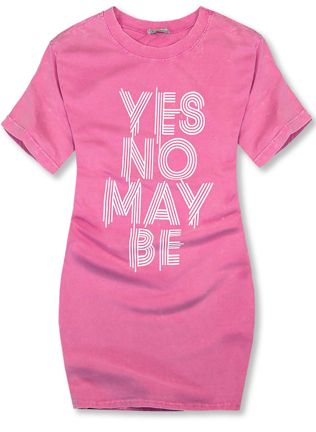 Tunikashirt mit Print YES NO pink