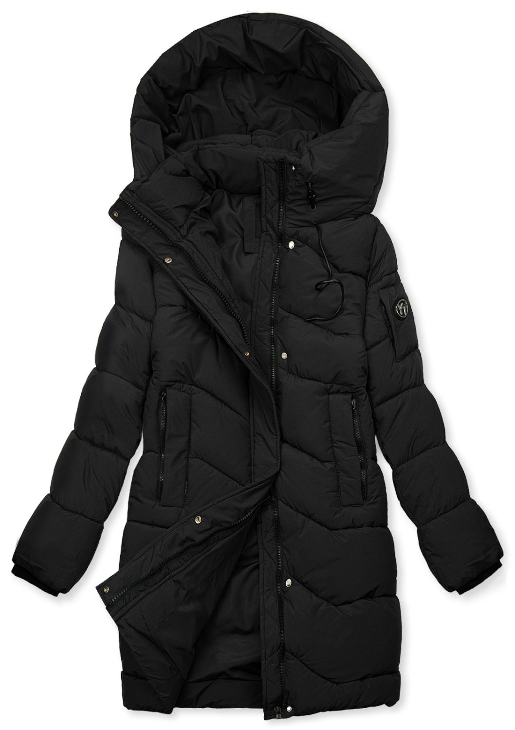 Winterjacke mit Kapuze EVEREST Schwarz