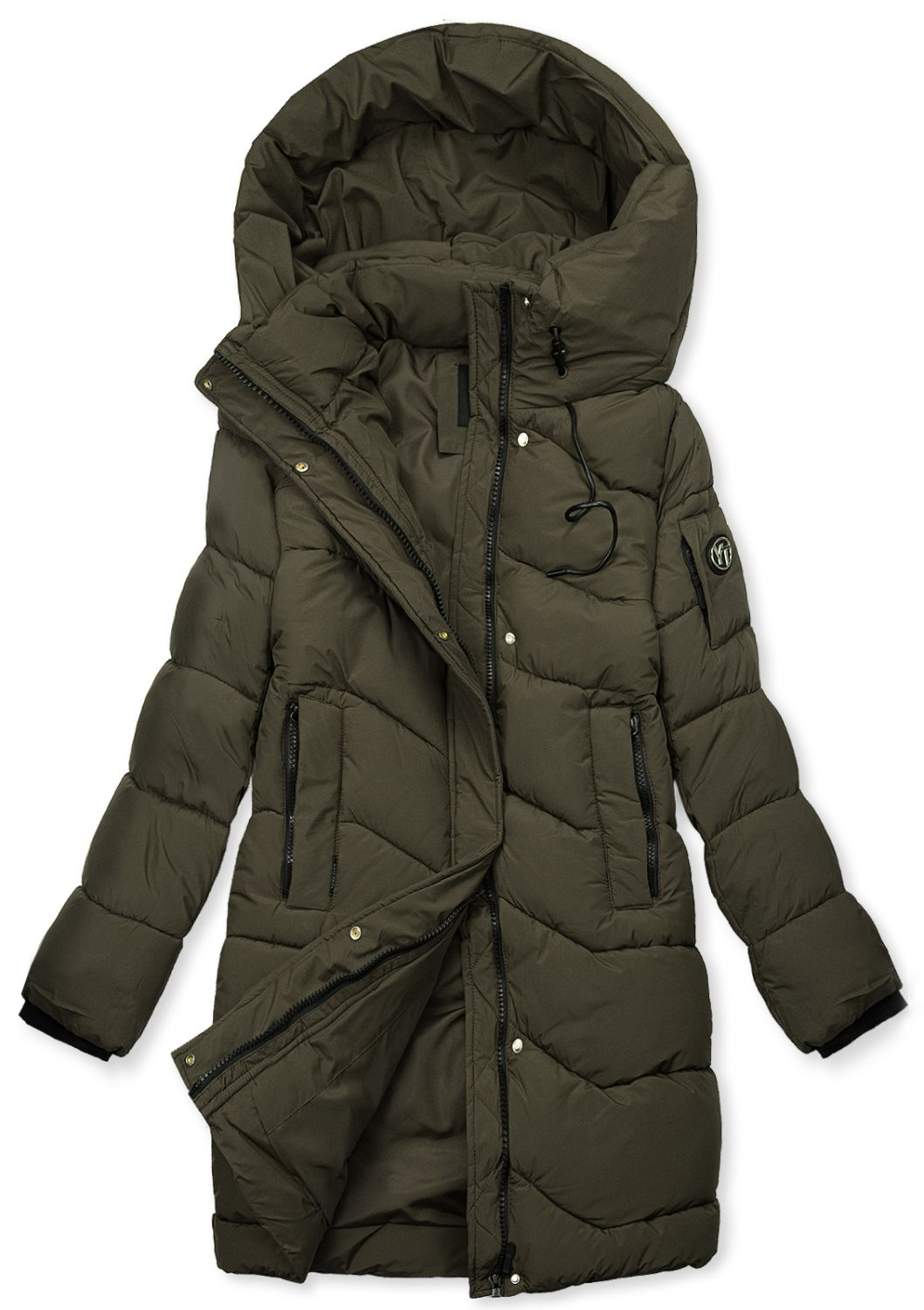 Winterjacke mit Kapuze EVEREST Khaki