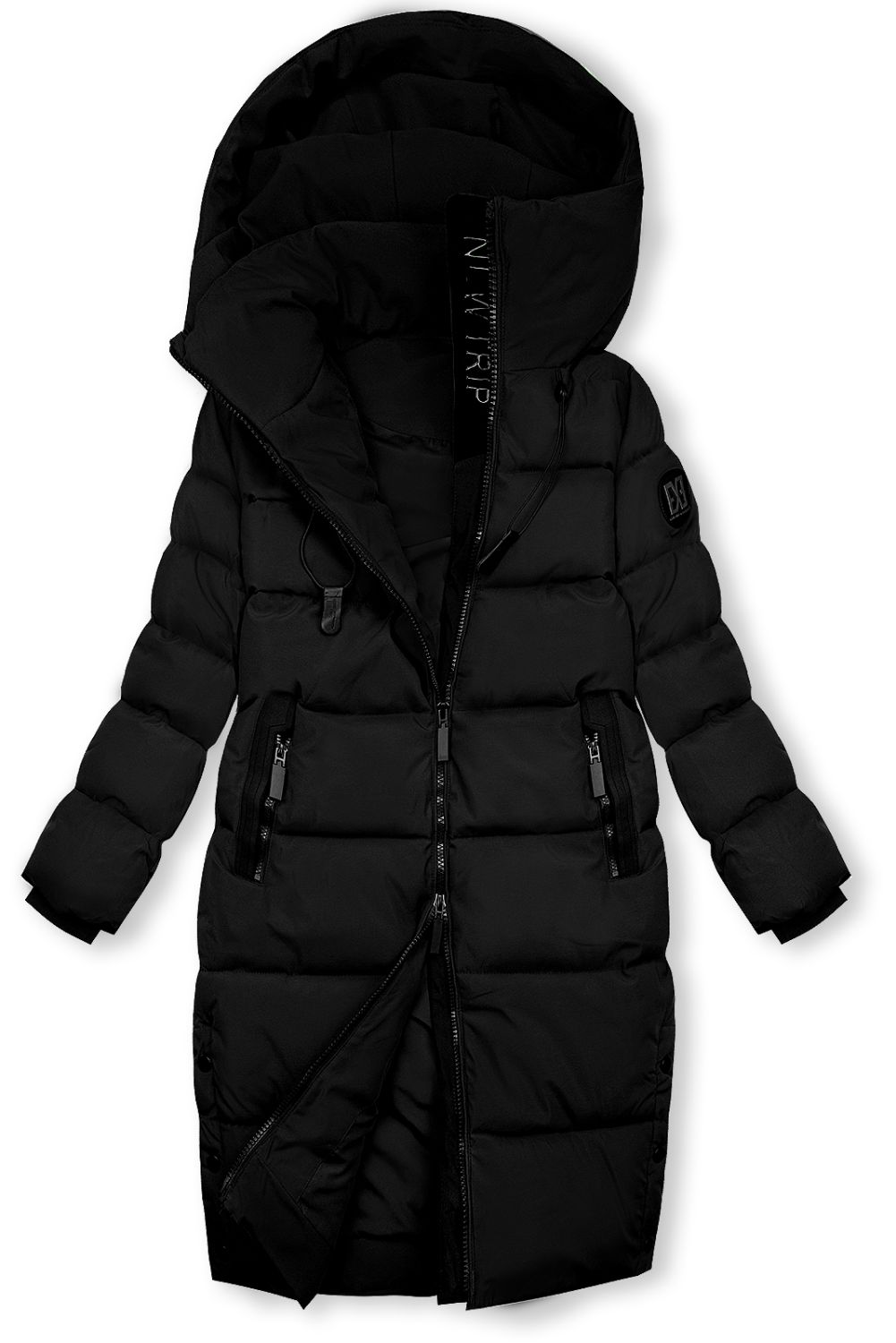 Damen-Winterjacke mit Kapuze FLURRY Schwarz