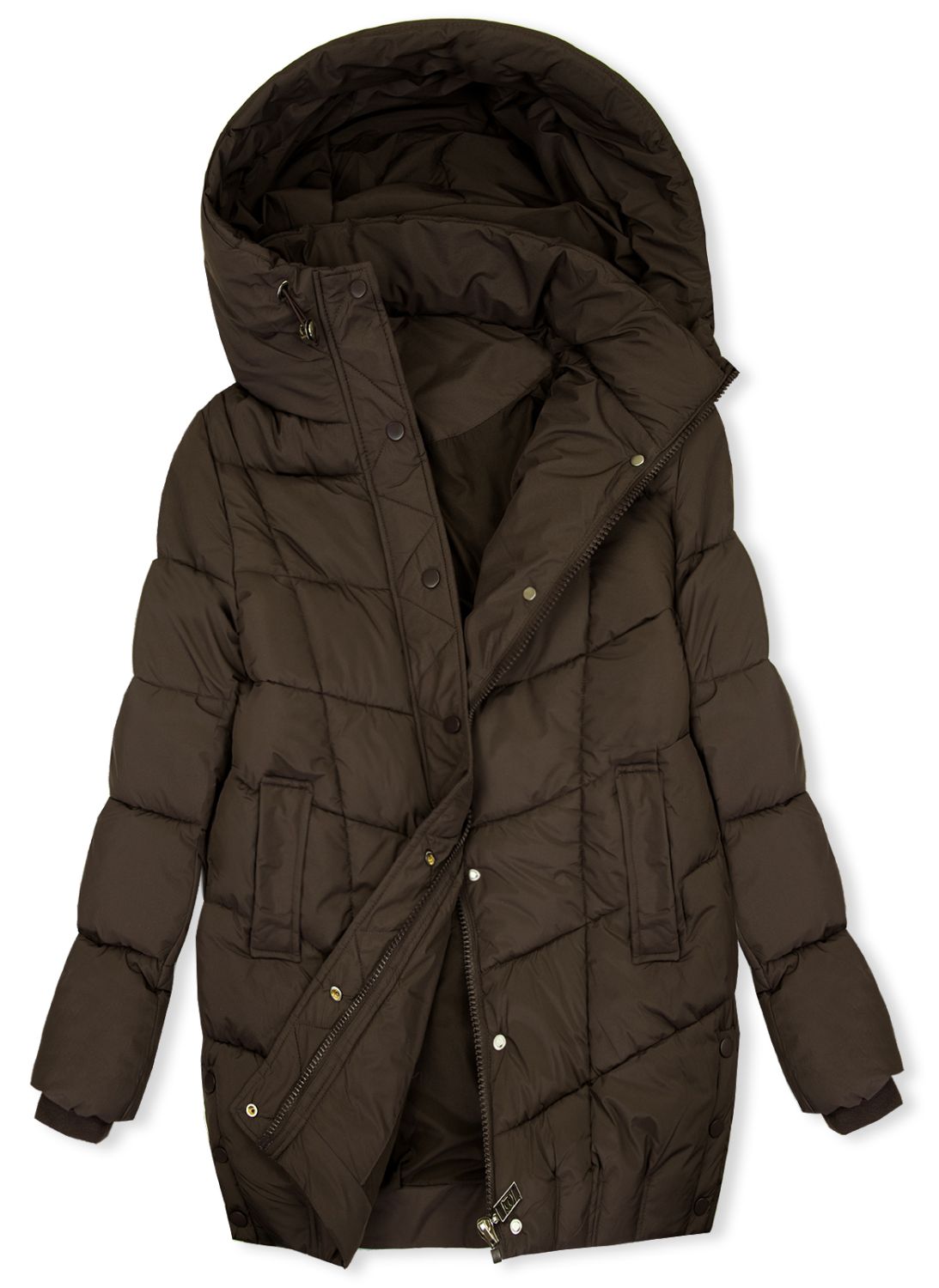 Steppjacke für den Winter Schokoladenbraun