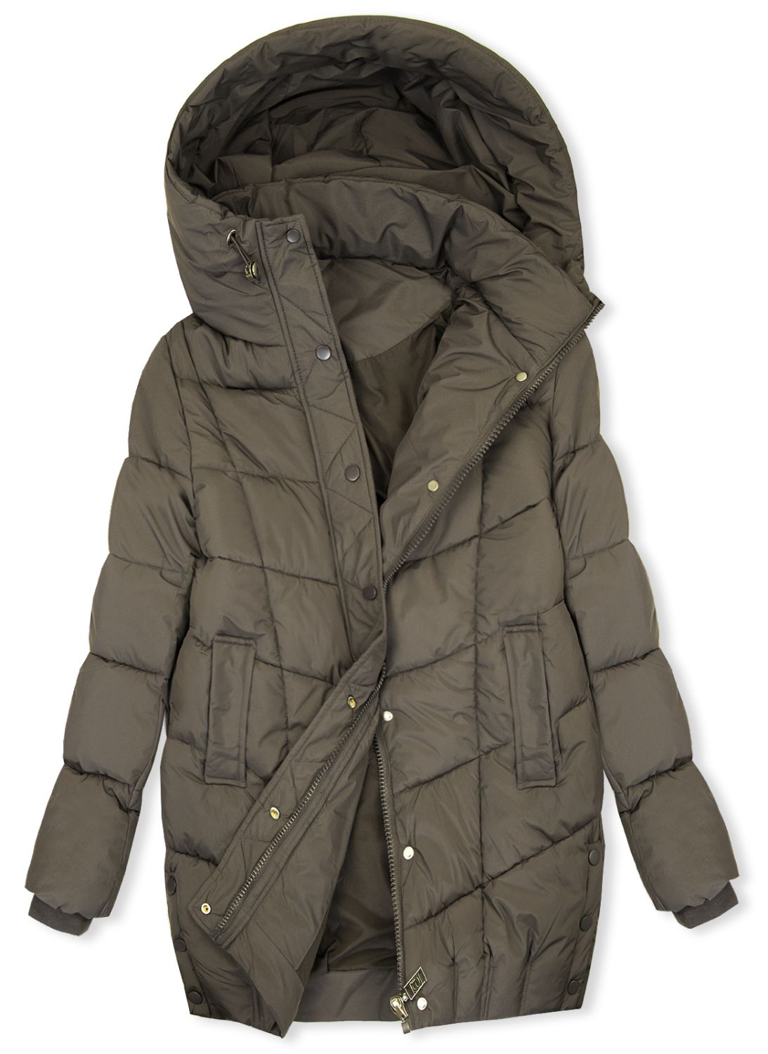 Steppjacke für den Winter Taupe