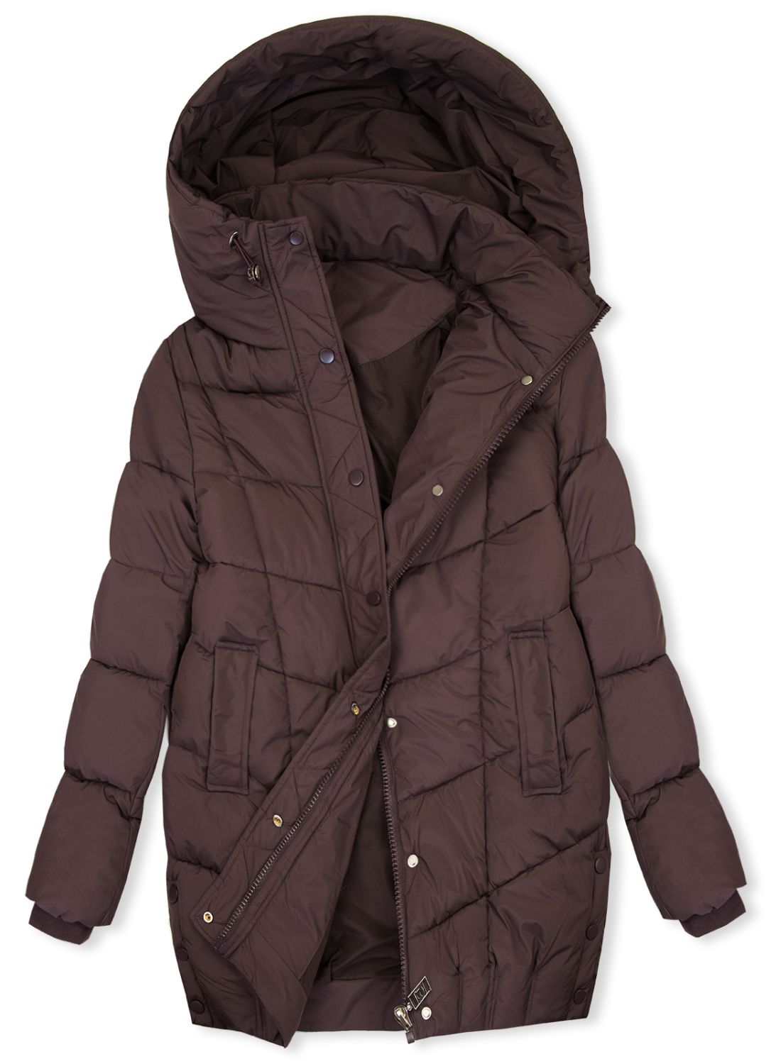 Steppjacke für den Winter Weinrot