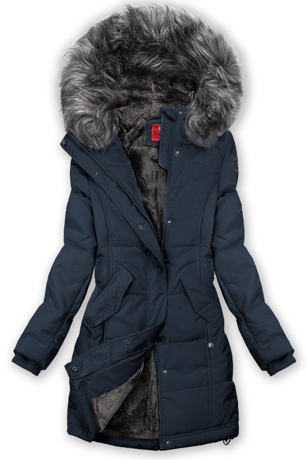 Winterjacke mit Teddy-Futter Navy