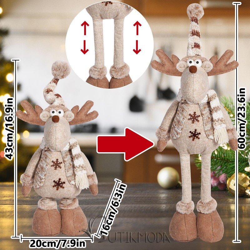 Weihnachtsplüschfigur RENTIER 60 cm