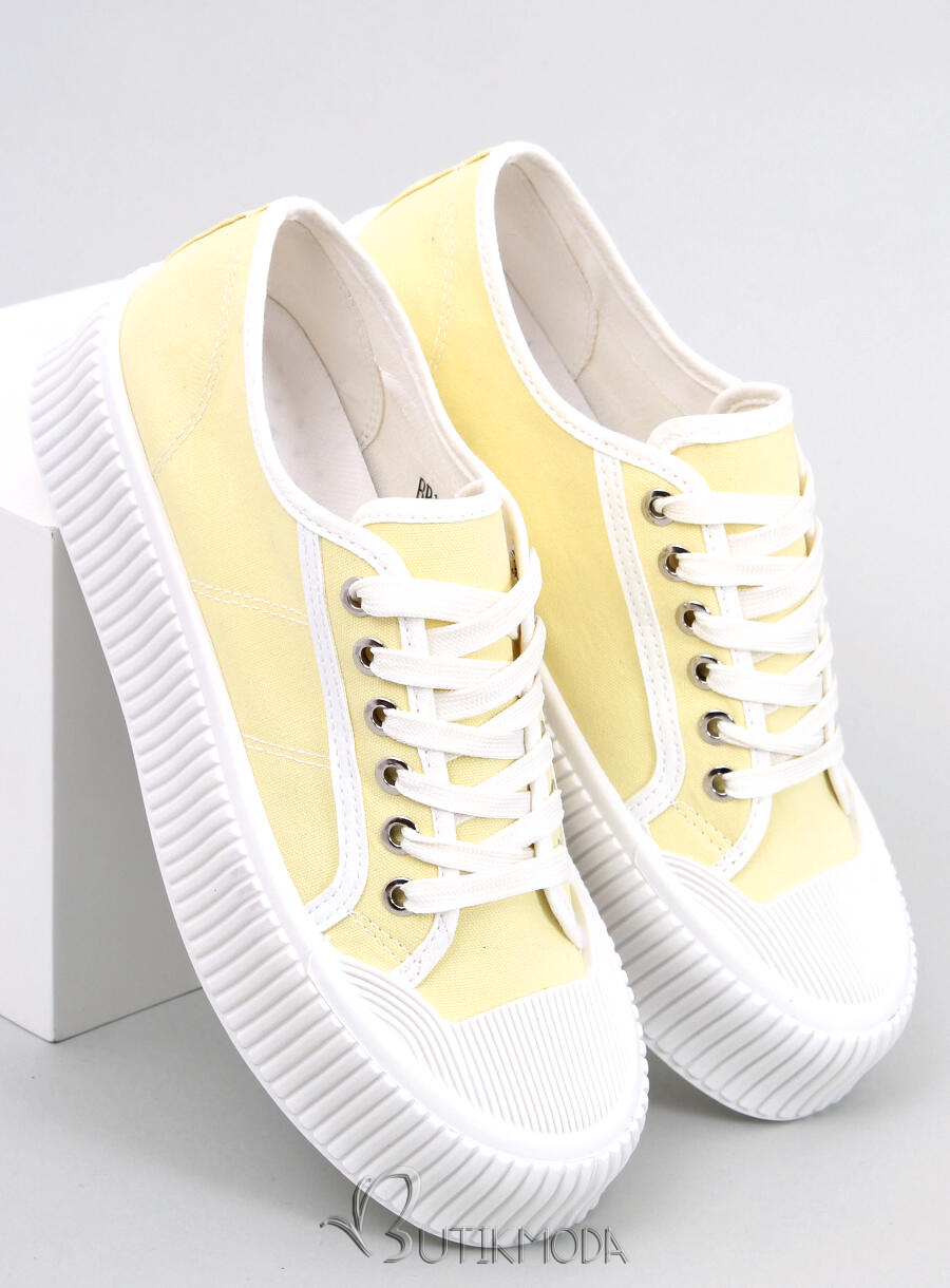 Plateau-Canvas-Sneaker Gelb