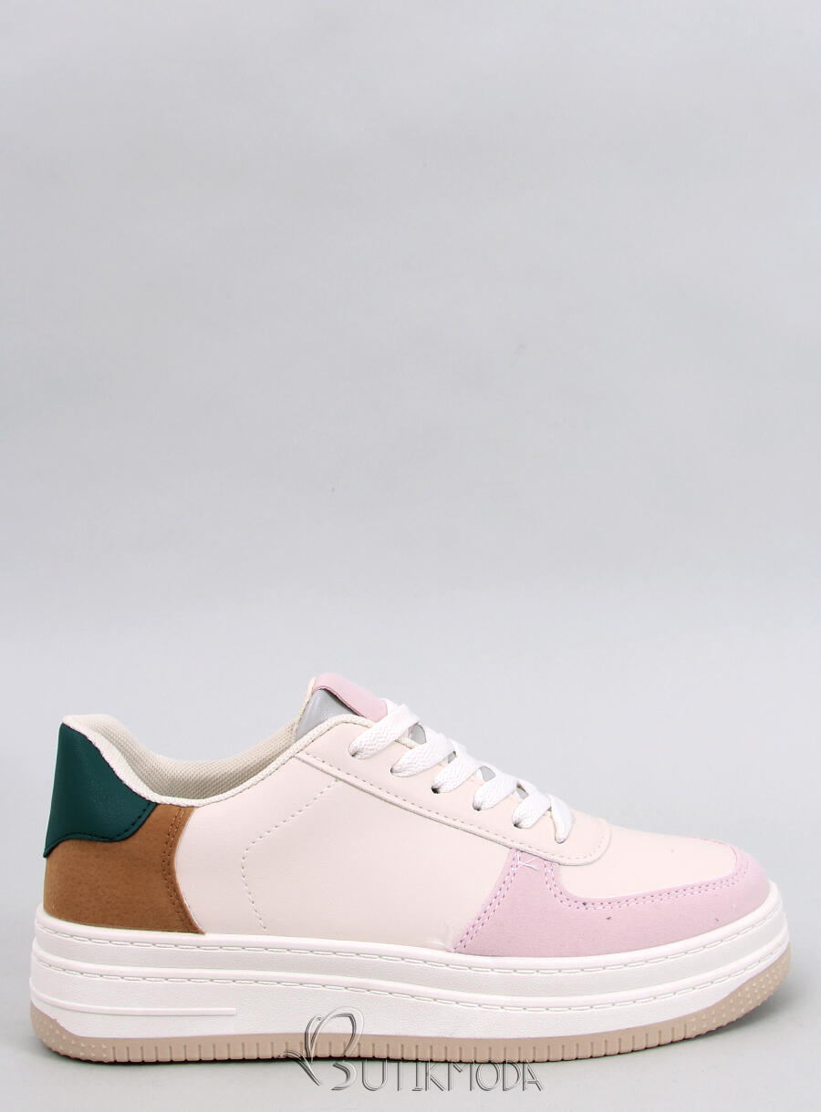 Mehrfarbige Damen-Sneaker Rosa