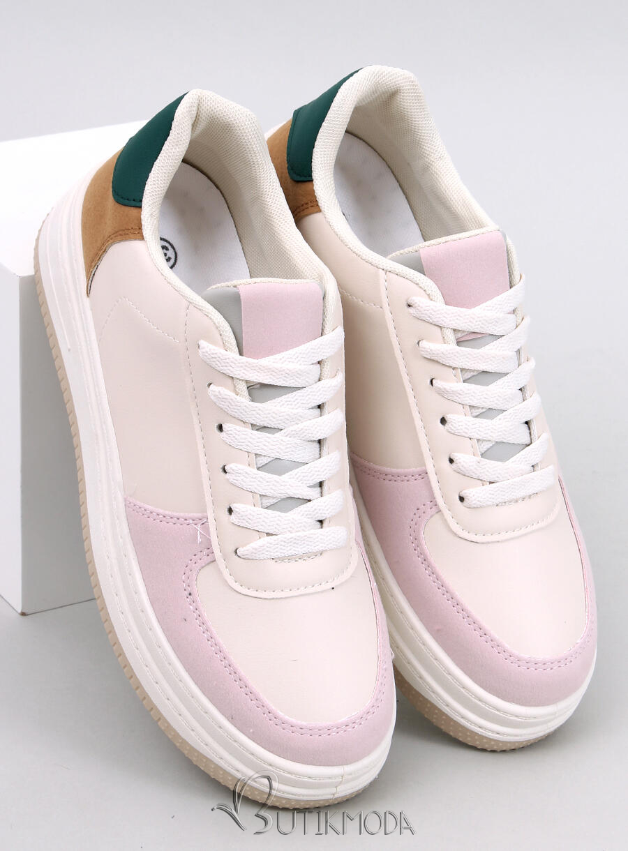 Mehrfarbige Damen-Sneaker Rosa