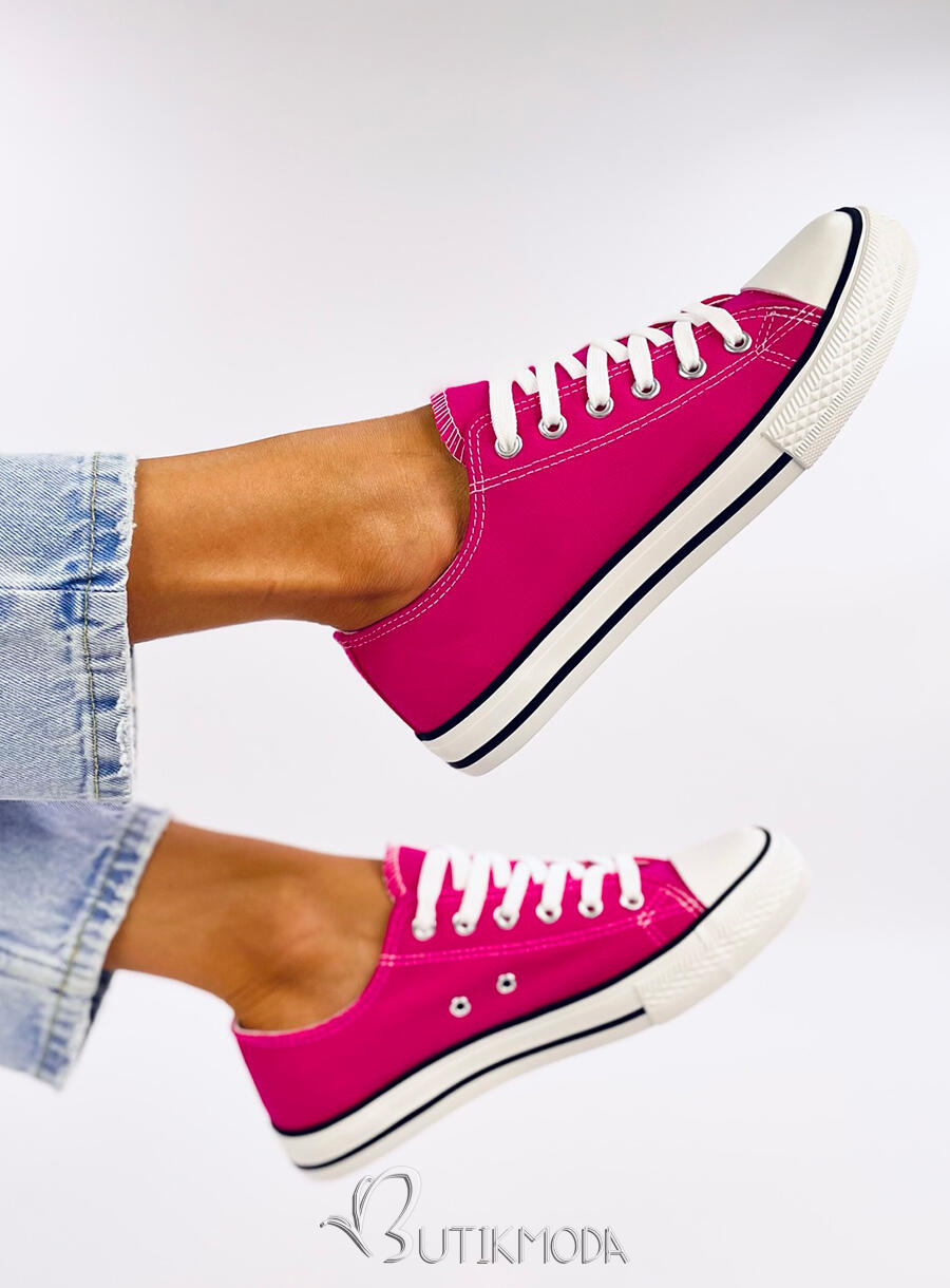 Klassische niedrige Canvas-Sneaker Pink