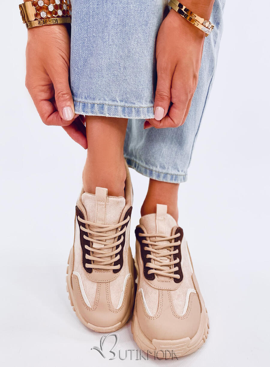 Beige Damen-Sneaker