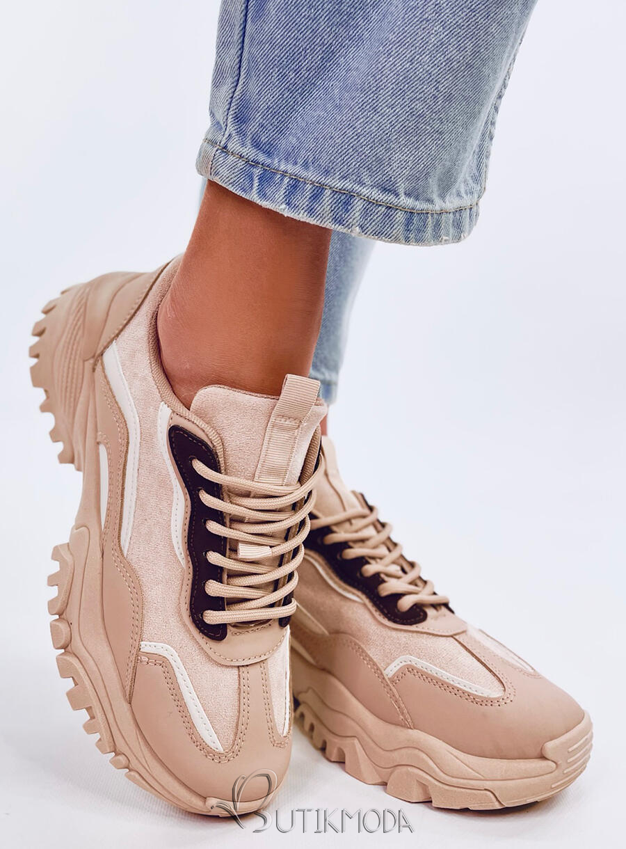 Beige Damen-Sneaker