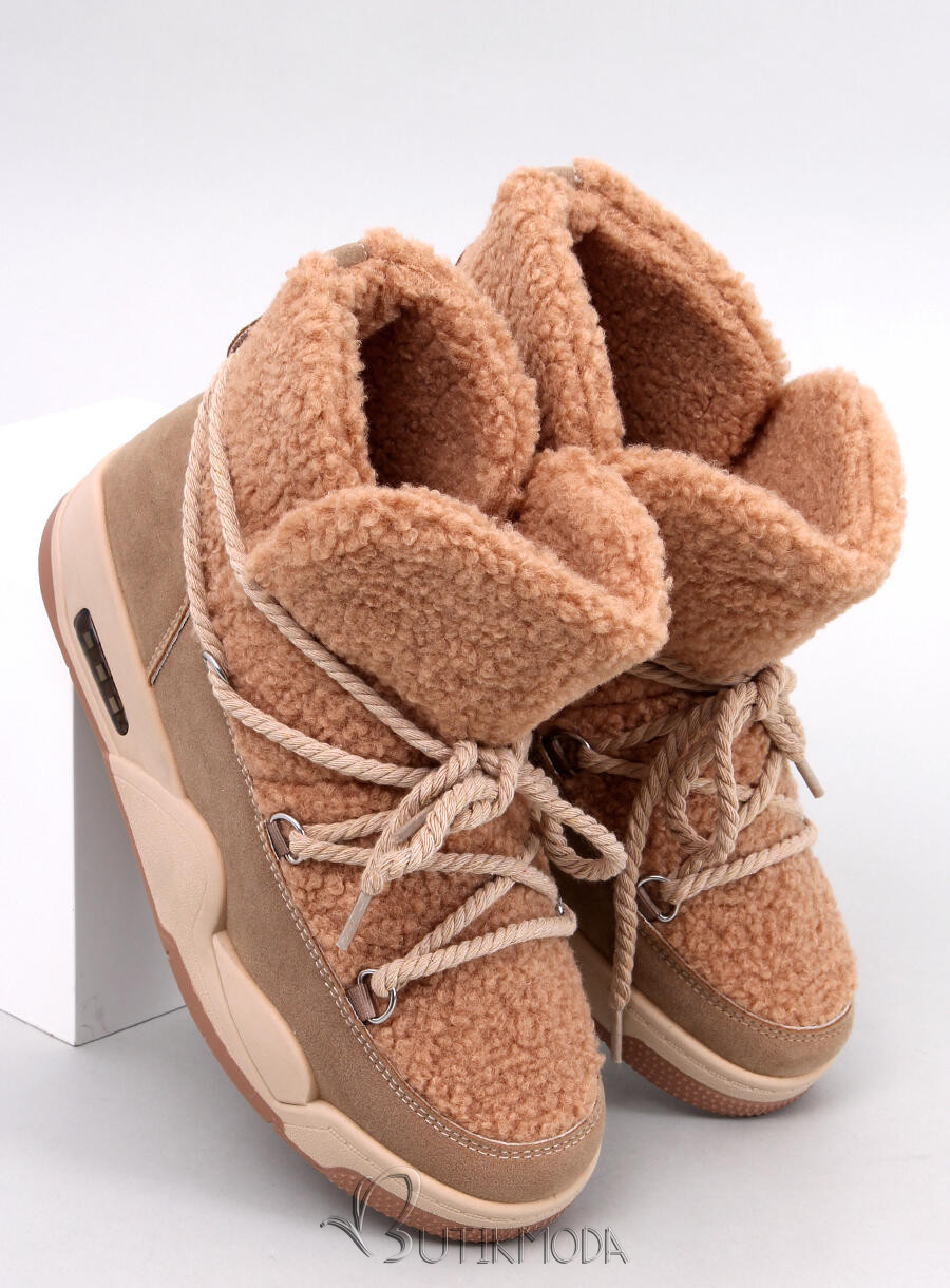 Schneeschuhe im Sneaker-Design Beige