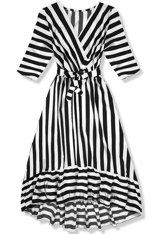 Maxi Kleid mit Streifen schwarz/weiß III.