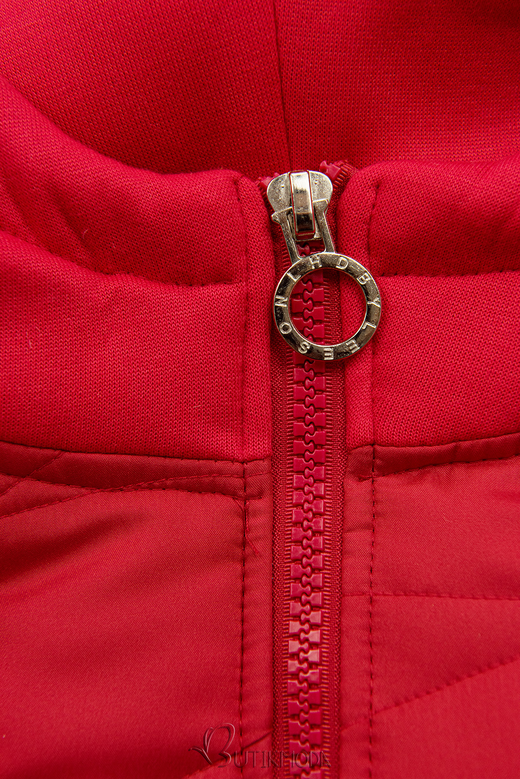 Sweatjacke mit Reißverschluss Rot