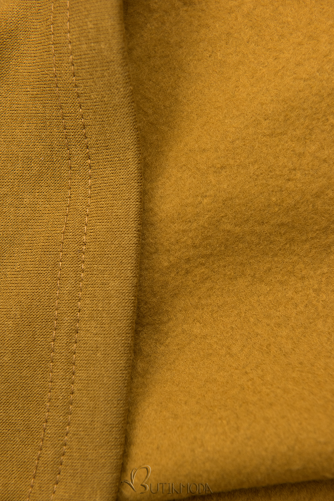 Verlängerte Sweatshirt/Sweatkleid mustard/schwarz