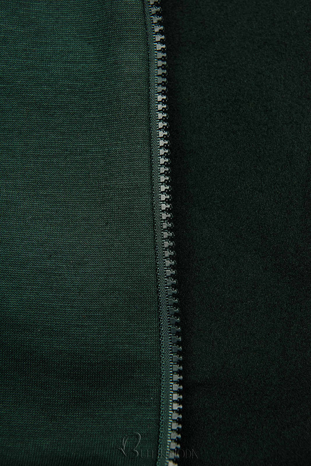 Kapuzenjacke in langer Form smaragdgrün