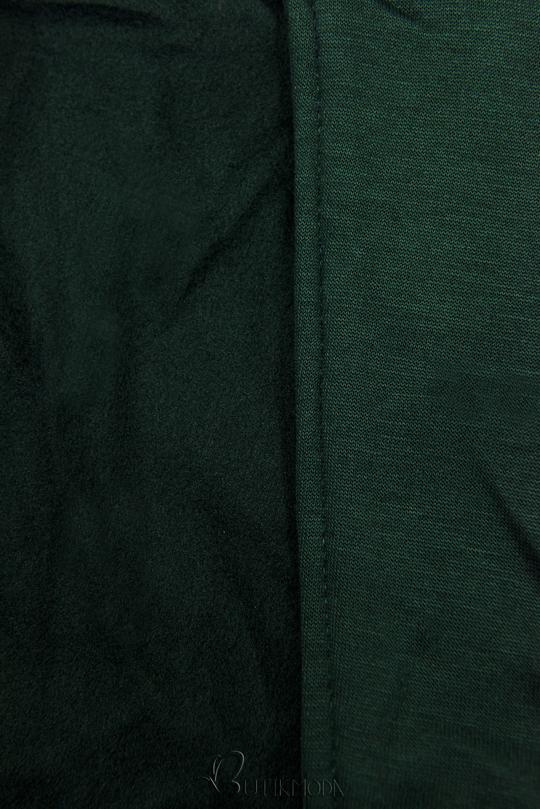 Kapuzensweatjacke in längerer Form smaragdgrün