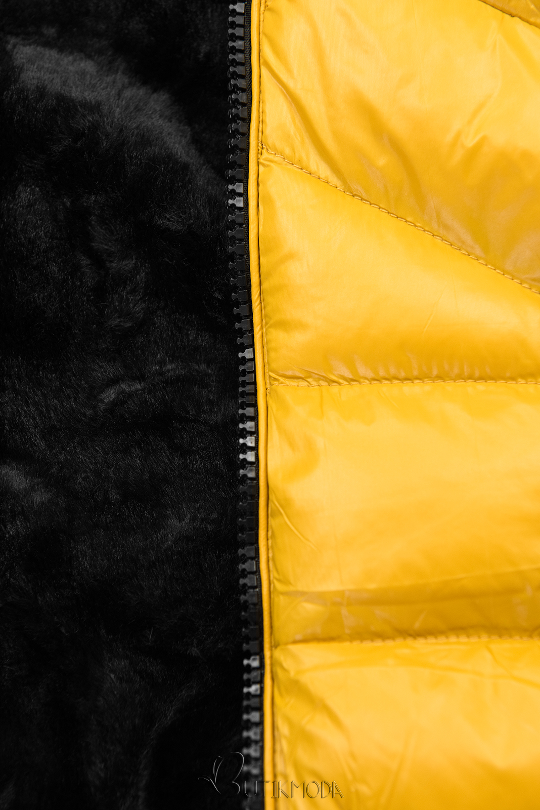 Jacke mit Gürtel gelb/schwarz