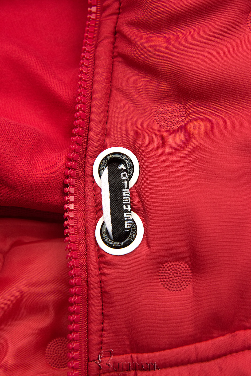 Sweatjacke mit gepunktetem Muster SPORTY Rot