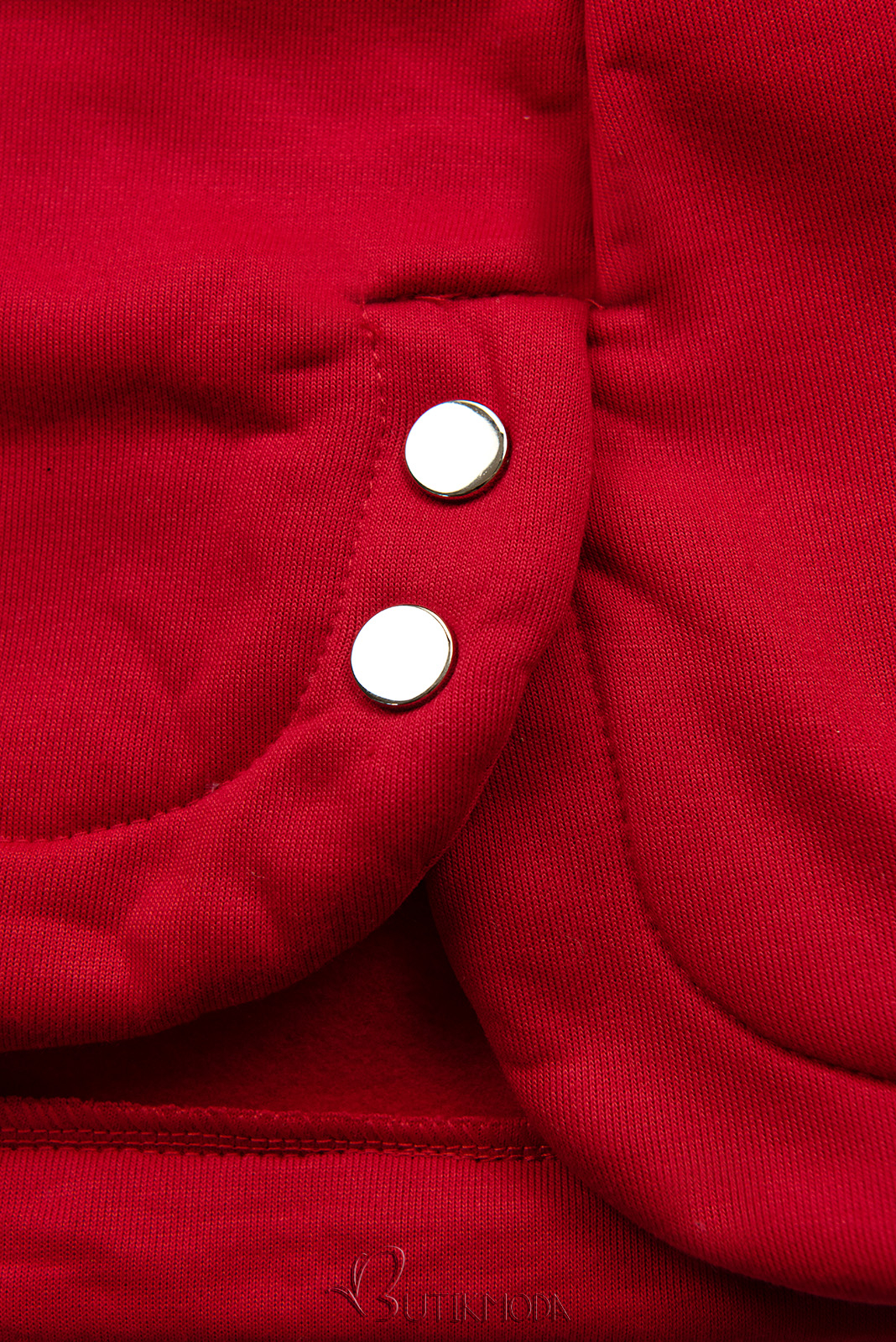 Sweatjacke mit Strickkapuze Rot