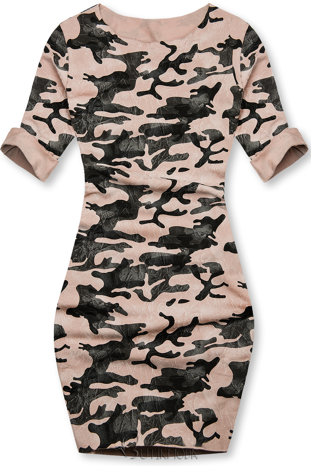 Lässiges Army Kleid rosa