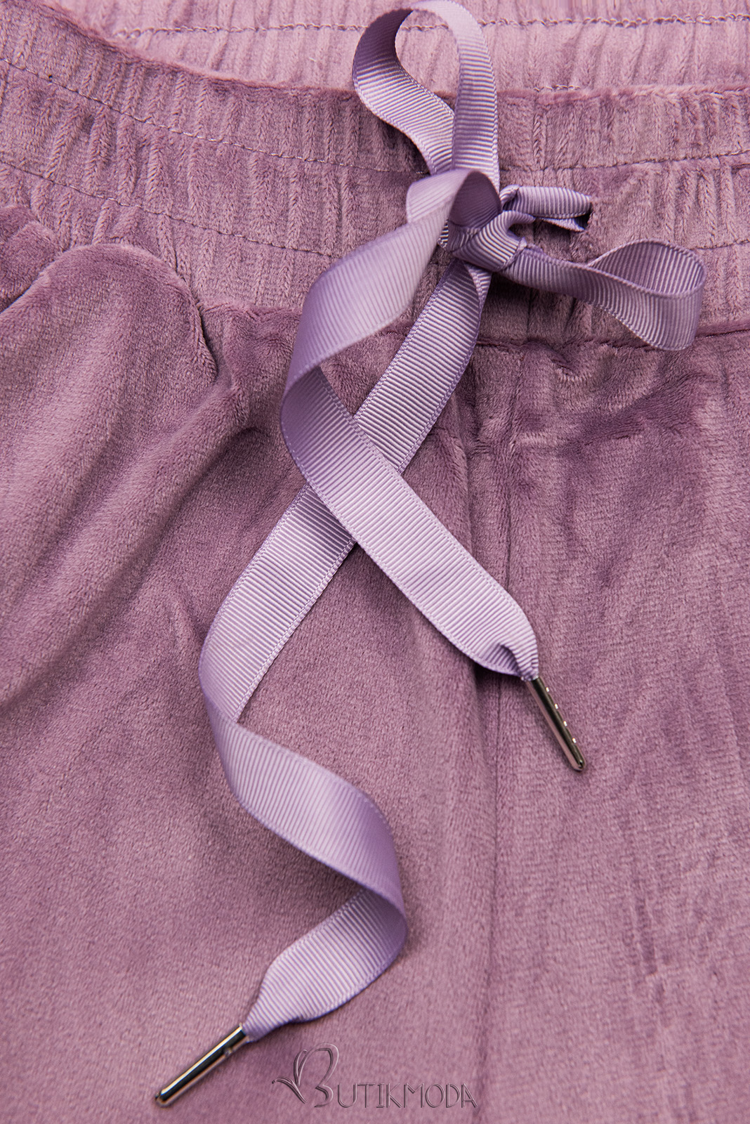 Hose in Samt-Optik Mauve