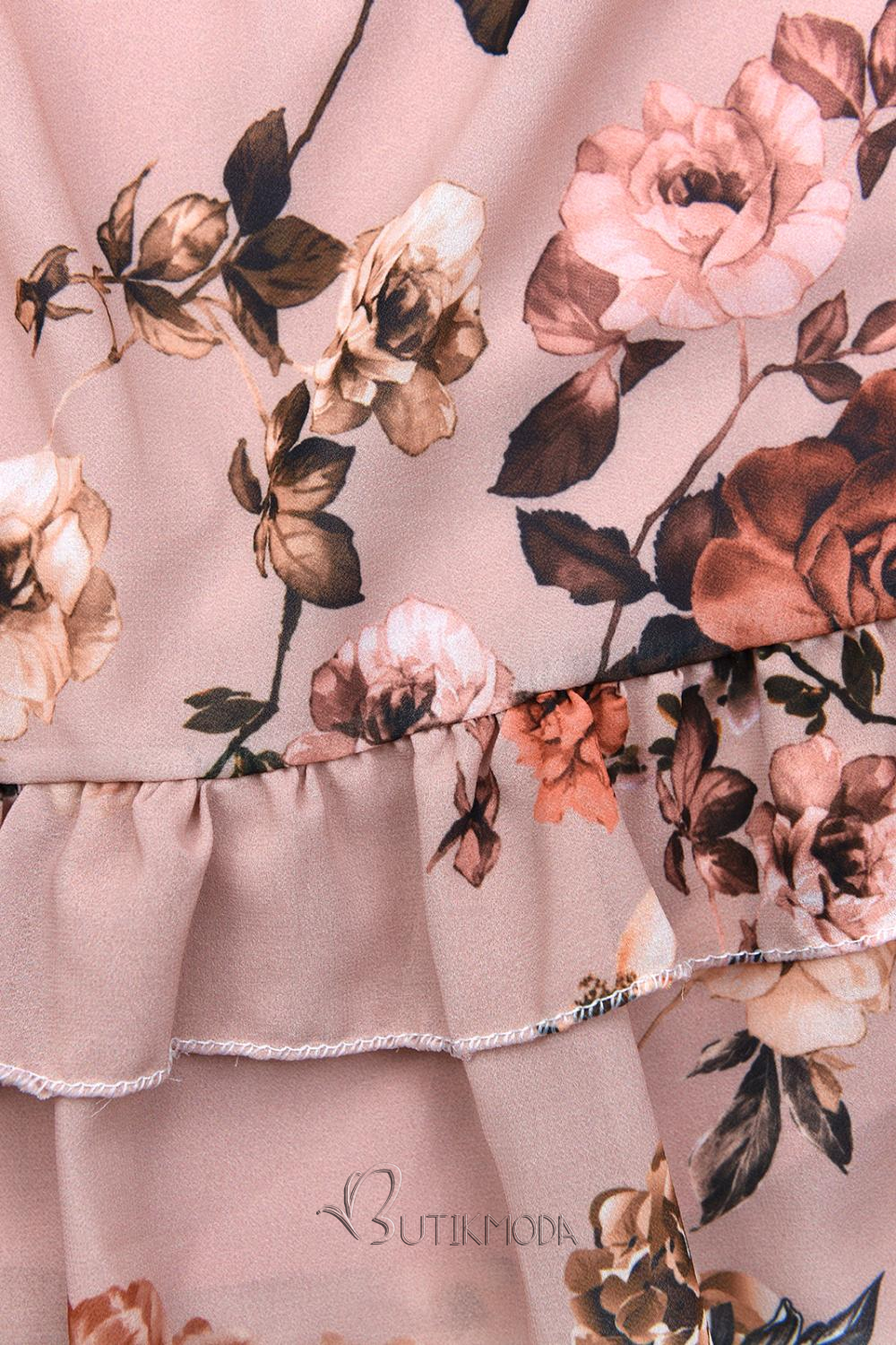 Kleid mit Blumenmuster rosa