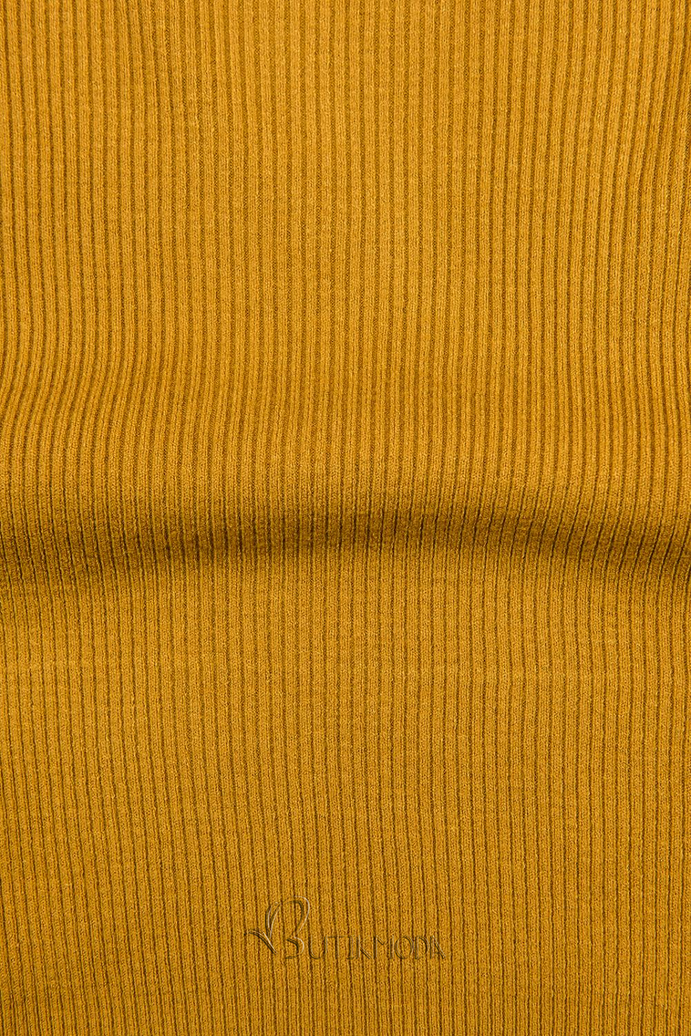 Rollkragenpullover mustard