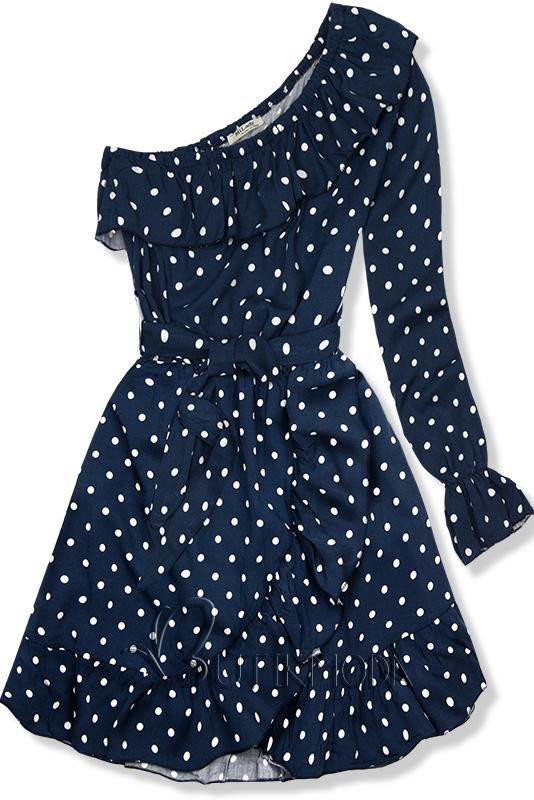 One-Shoulder Kleid dunkelblau