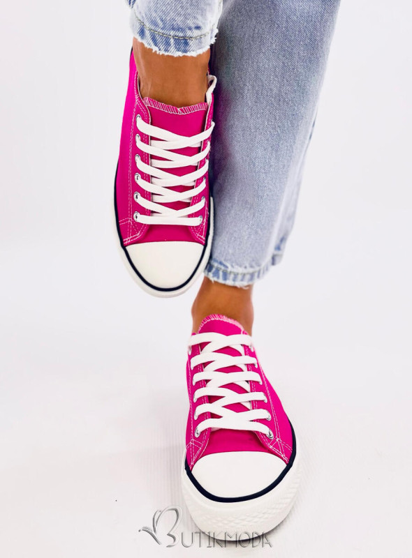 Klassische niedrige Canvas-Sneaker Pink