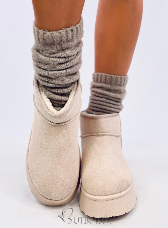 Plateau-Schneeschuhe Light Beige