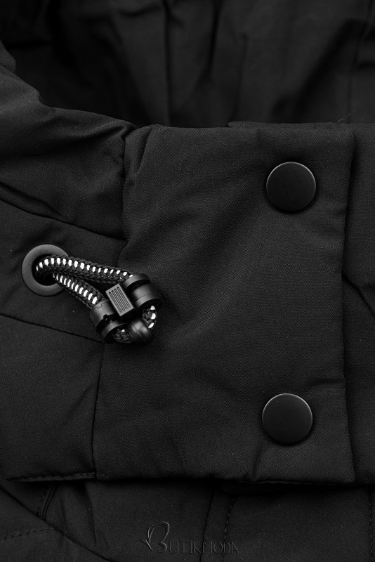 Verlängerte Winterjacke SPACE Schwarz